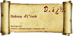 Dobsa Énok névjegykártya